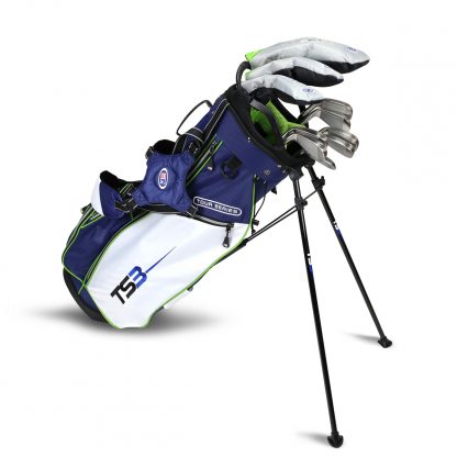 TS3-57  10 Club Set, Graphite Shafts, Navy/White/Lime Bag