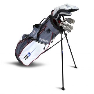 TS3-60  10 Club Set, Graphite Shafts, Grey/White/Maroon Bag